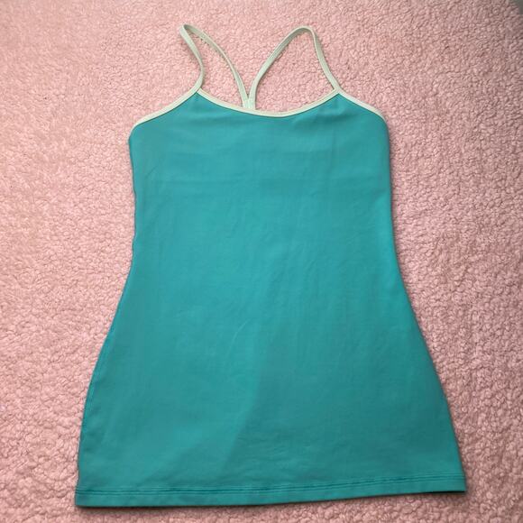 Lululemon Bali Teal Power Y Tank Top 6 - Picture 1 of 10